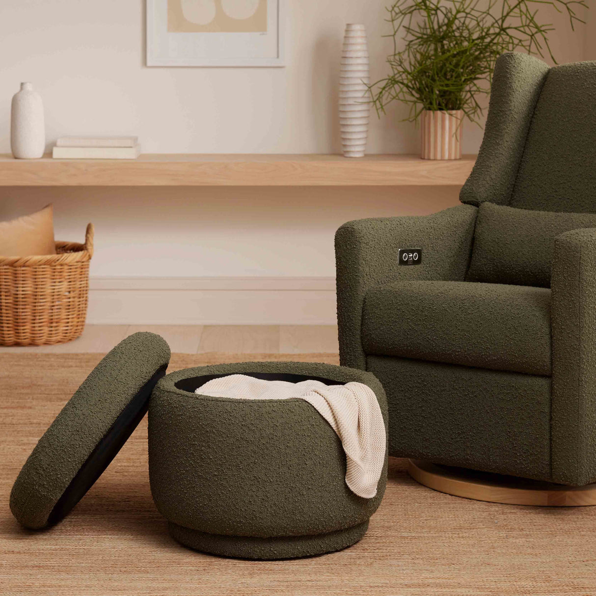Babyletto Enoki Storage Ottoman in Boucle