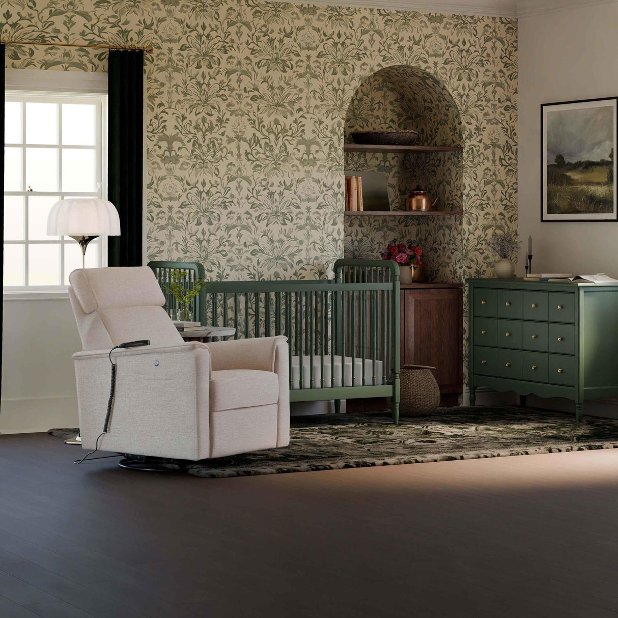 Namesake Willa Deluxe Power Recliner and Swivel Glider with Heat & Massage