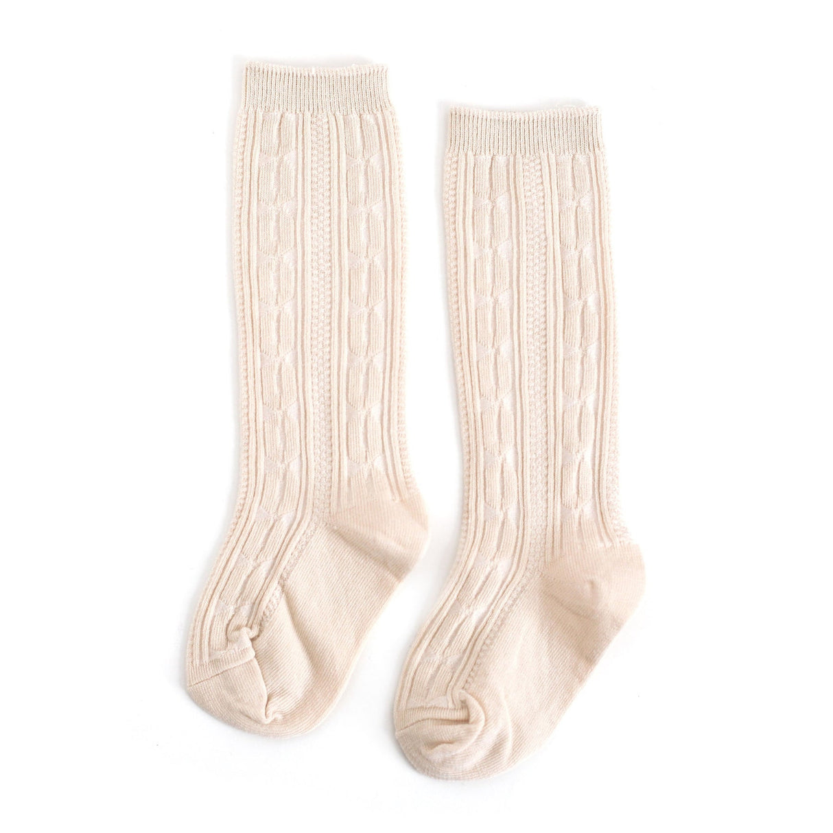 Vanilla Cable Knit Knee High Socks by Little Stocking Co.