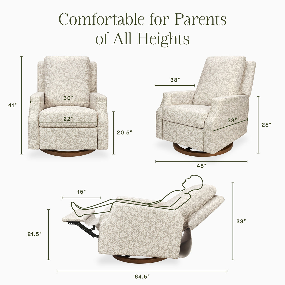 Morris & Co. x Namesake Crewe Recliner and Swivel Glider