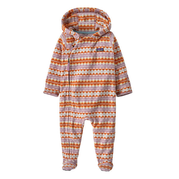 Infant Micro D® Fleece Bunting - Diamond Stripe: Stormy Mauve by Patagonia