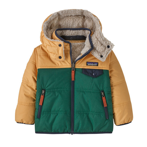 Baby Reversible Tribbles Hoody - Conifer Green by Patagonia