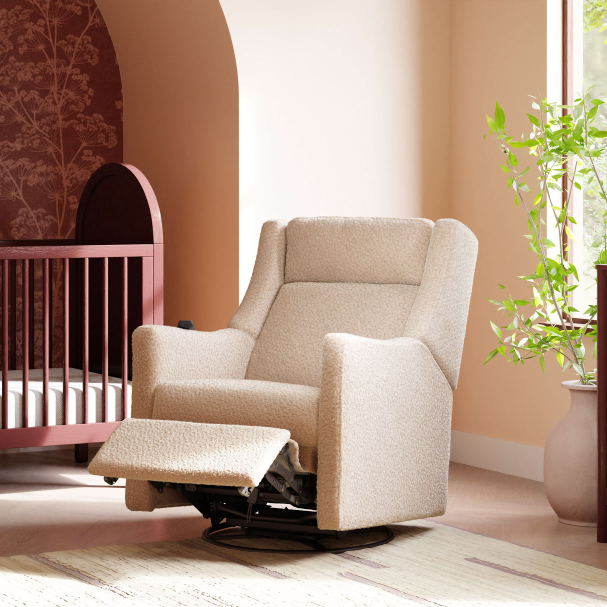 Babyletto Kiwi Deluxe Power Recliner & Swivel Glider with Heat and Massage