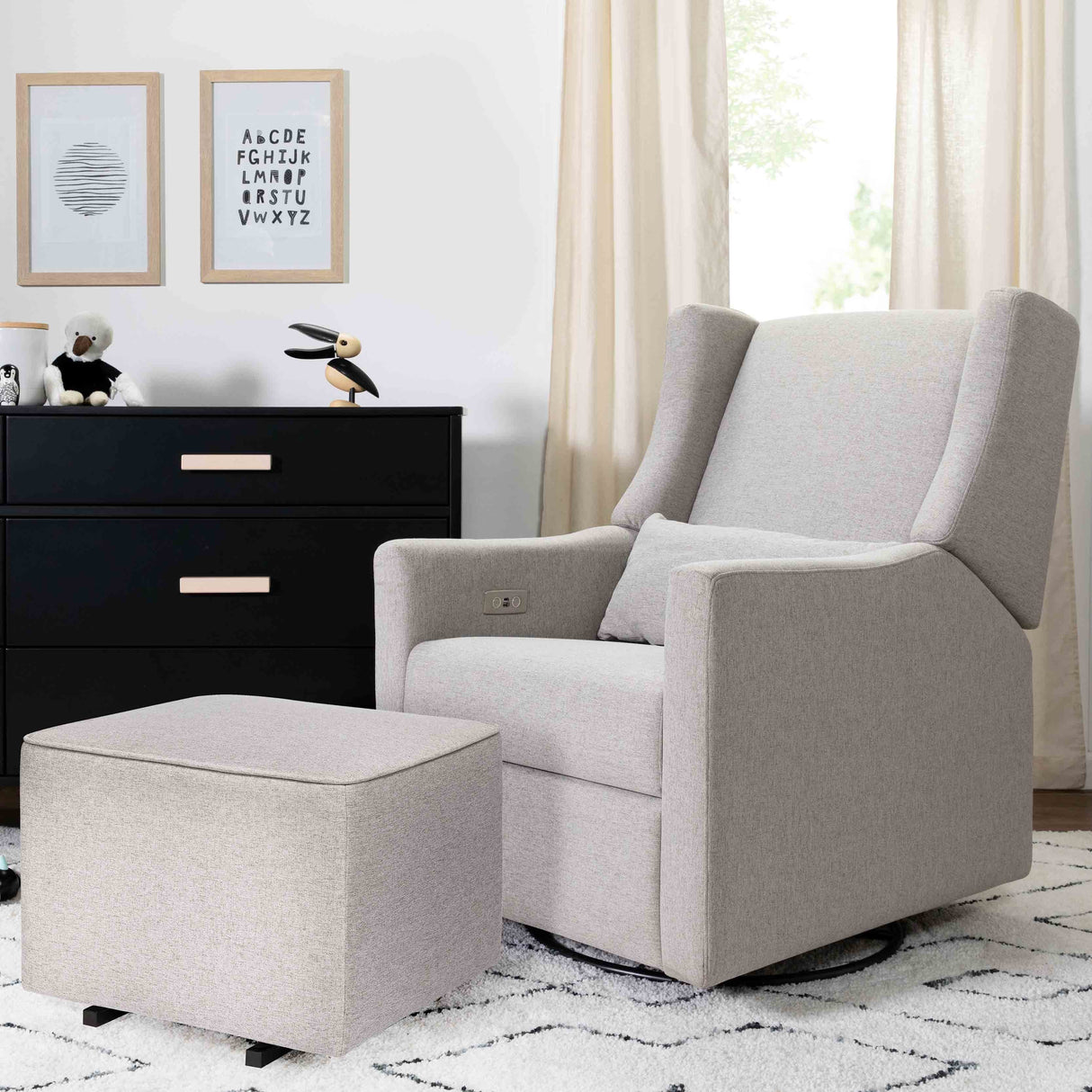 Babyletto Kiwi Electronic Recliner and Swivel Glider with USB port