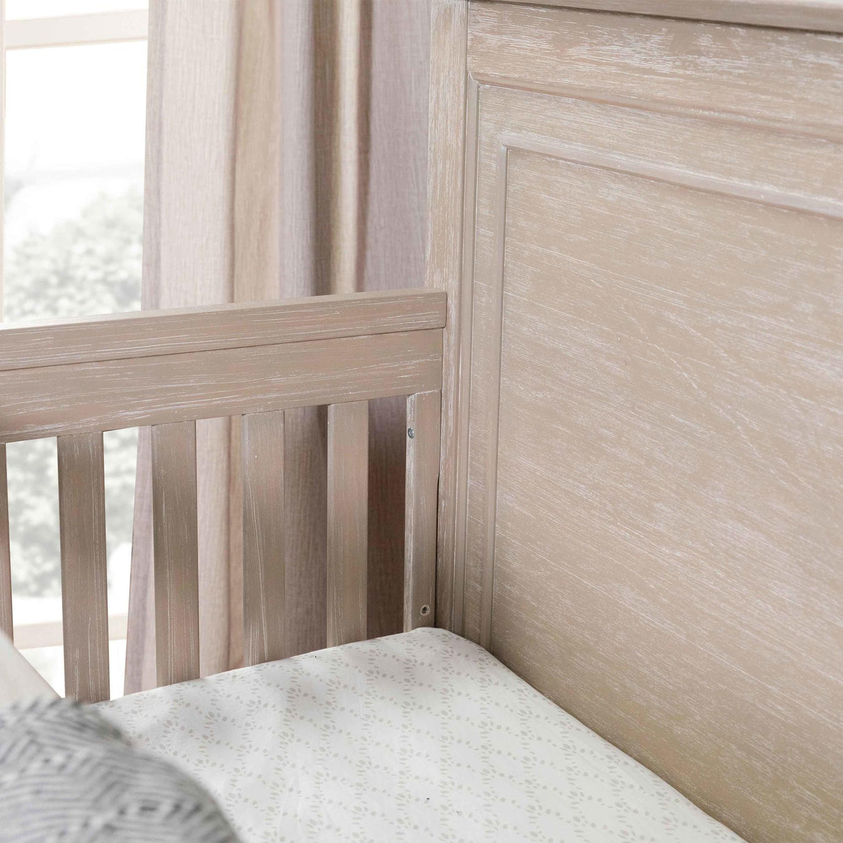 Monogram by Namesake Barrow Rustic 4-in-1 Convertible Flat Top Crib