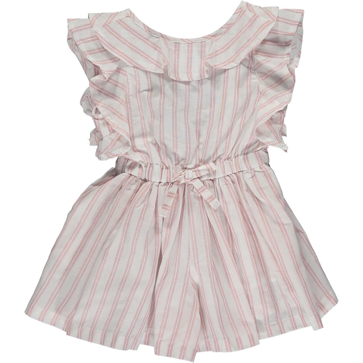 Sandy Romper in Pink Stripe by Vignette