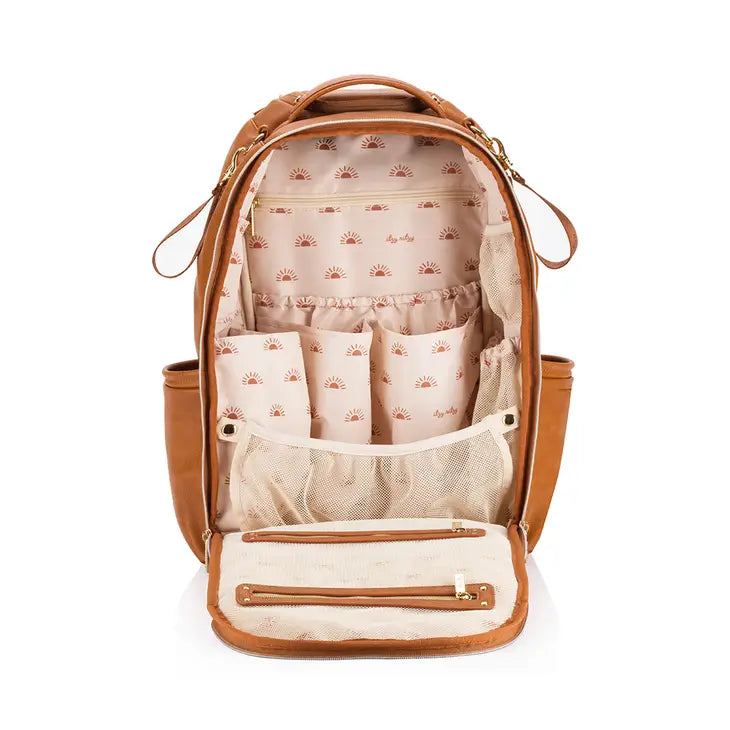 Cognac Boss Plus™ Backpack Diaper Bag by Itzy Ritzy