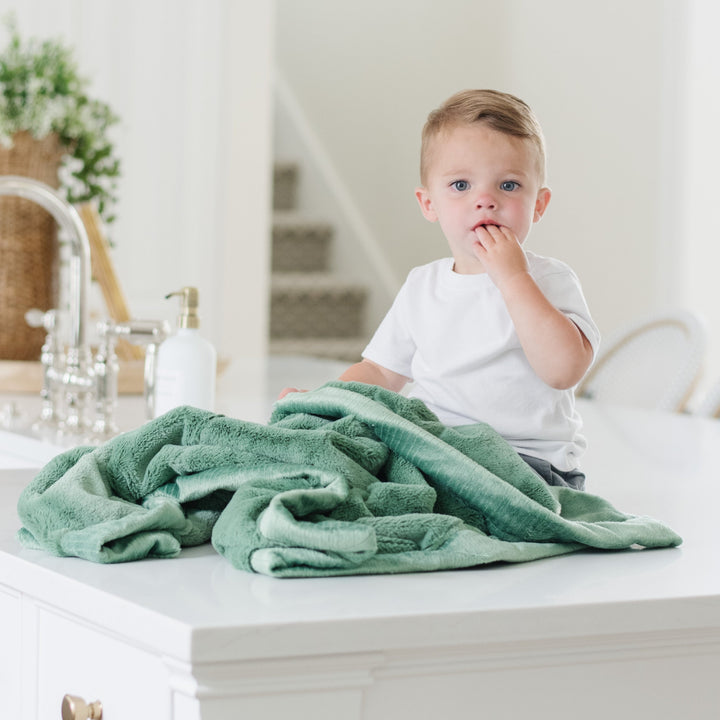 Lush Receiving Blanket in Seagrass by Saranoni