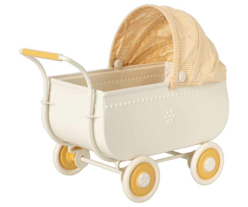 Micro Pram in Yellow by Maileg