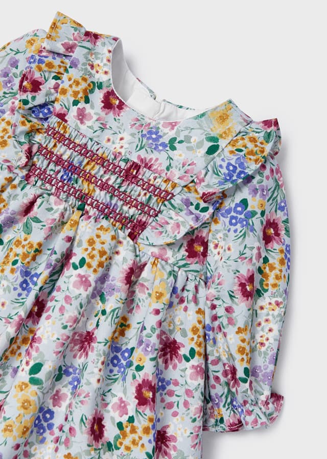 Smocked Stitching Dress by Mayoral