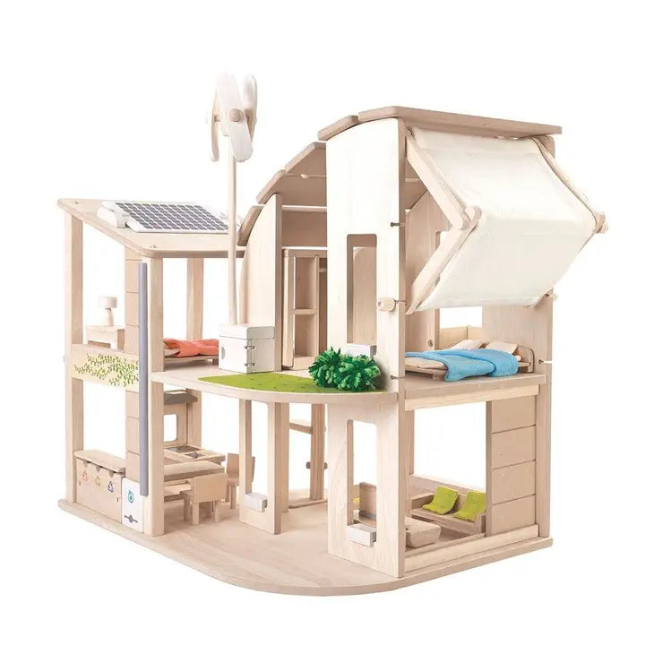 Green Dollhouse with Furniture by PlanToys