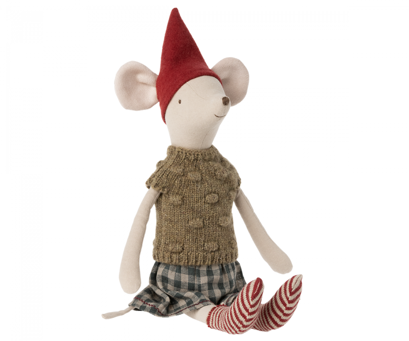 Medium Girl Christmas Mouse by Maileg