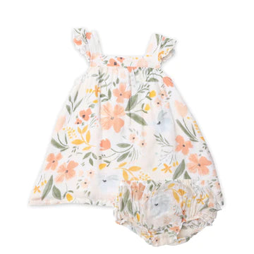 Angel Dear - Sundress & Diaper Cover - Pretty Garden