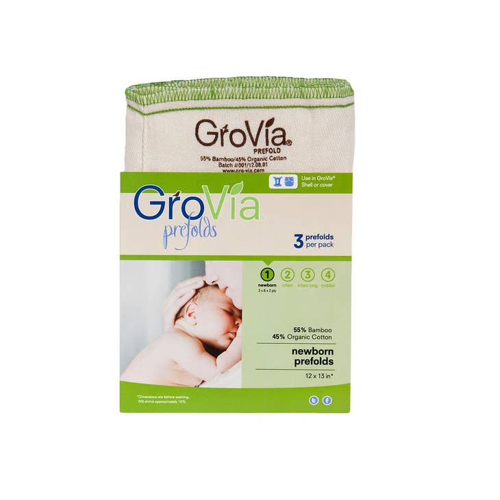 Prefold Cloth Diaper Size 1 (3 -pack) by GroVia