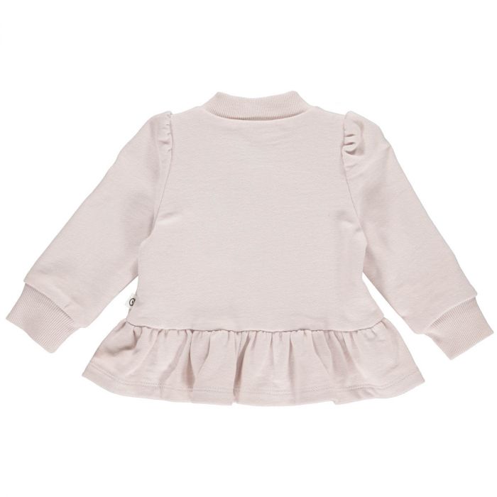 Sweat Peplum Zip Jacket in Rose Moon by Müsli