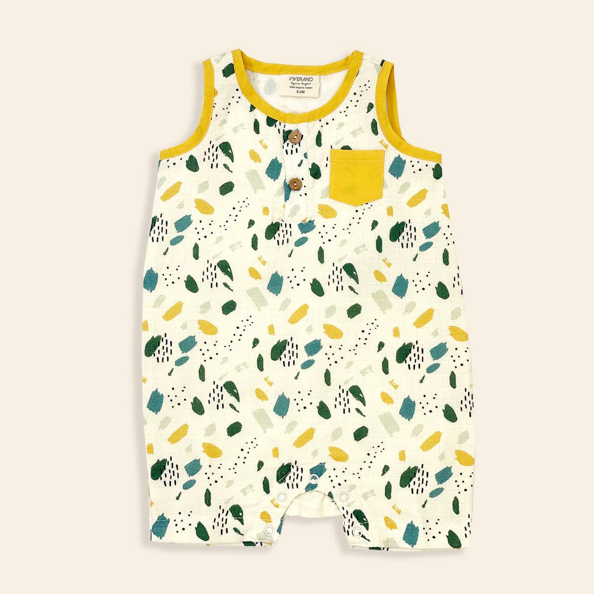 Viverano Organics - Bloom Sleeveless Short Romper (Organic Muslin)