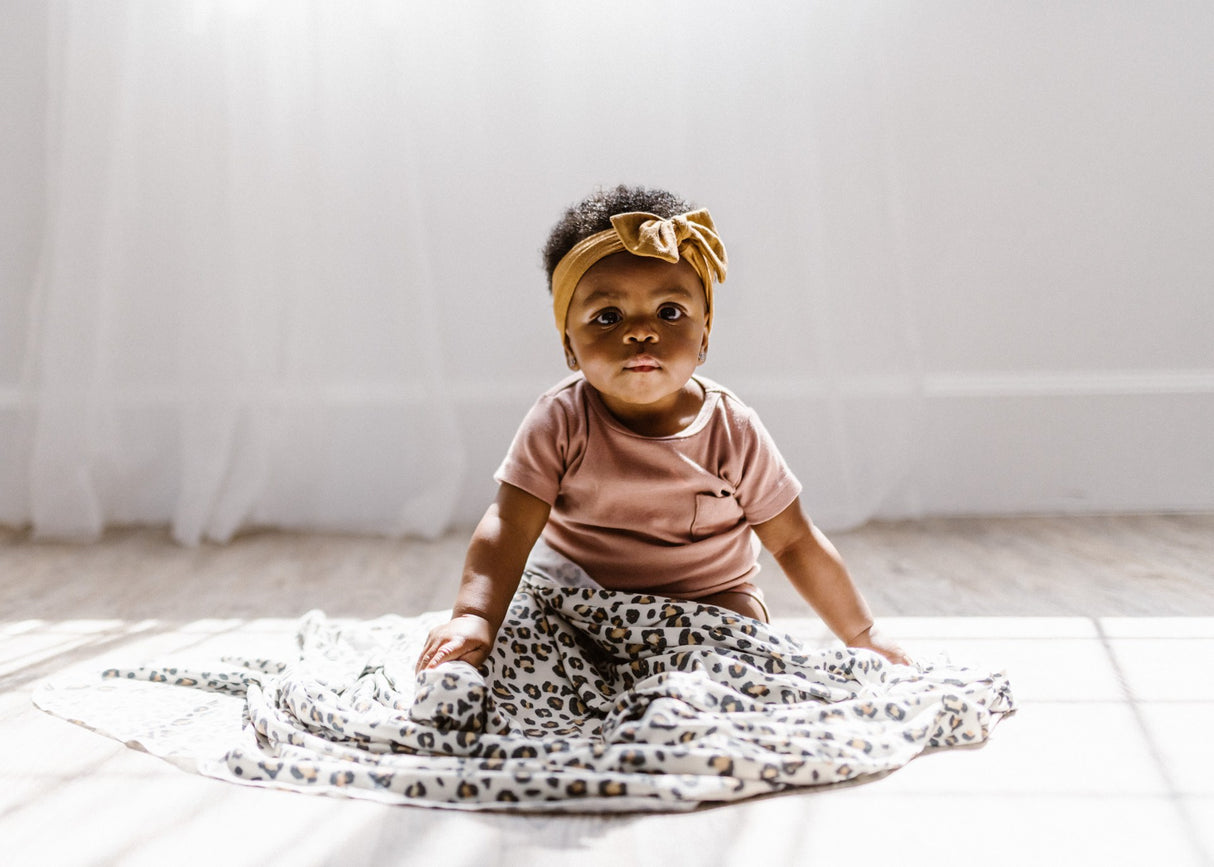 Knit Swaddle Blanket in Zara by Copper Pearl