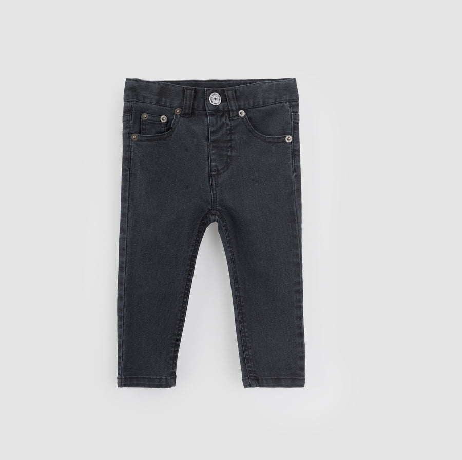 Faded Black Eco-Stetch Baby Jeans by miles the label.