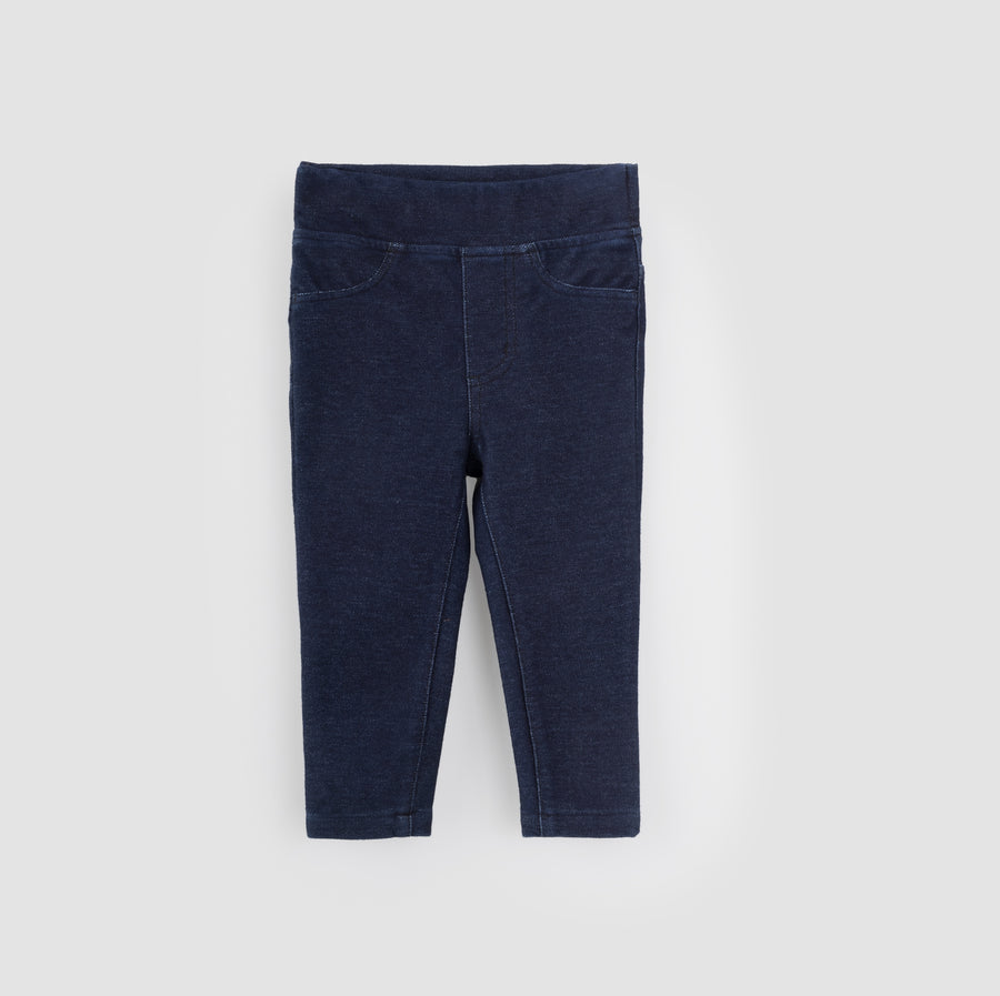 Indigo Eco-Stretch Baby Jeggings by miles the label.