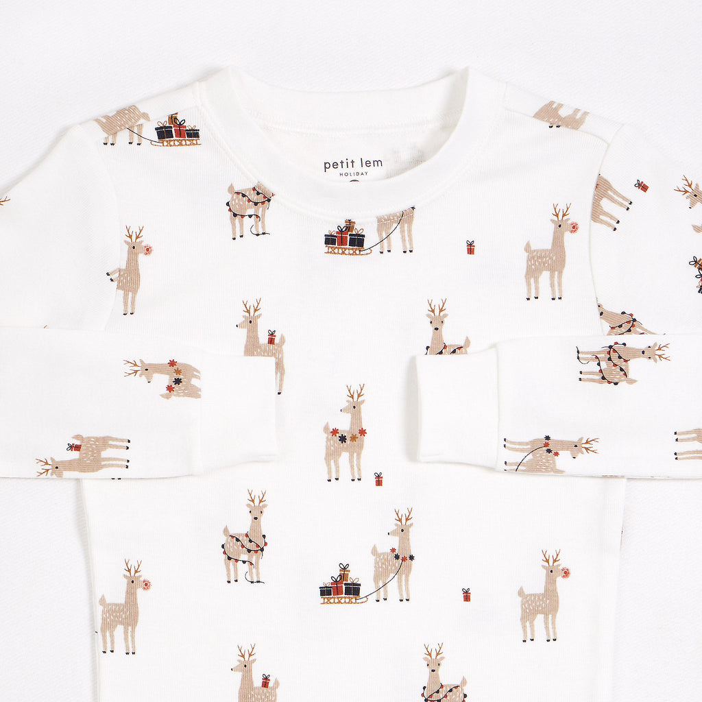 Rudy and Reindeers PJ Set by Petit Lem