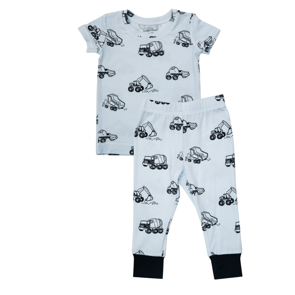 Short Sleeve Loungewear Set in Earth Movers by Angel Dear
