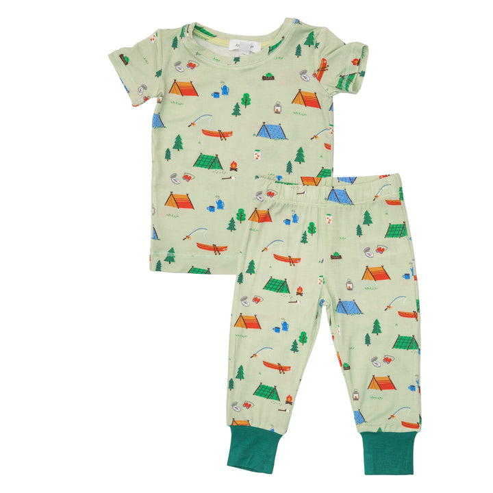 Short Sleeve Loungewear Set in Camping by Angel Dear