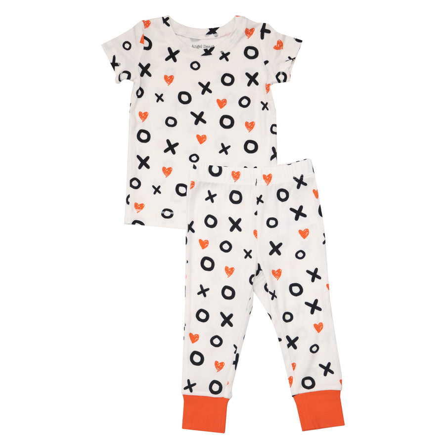 Short Sleeve Loungewear Set in XOXO by Angel Dear