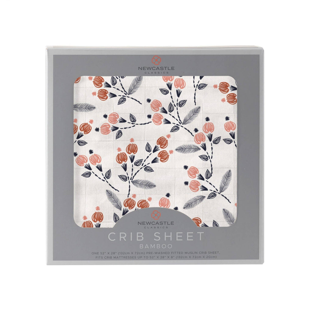Newcastle Classics - Dahlia Floral Bamboo Crib Sheet