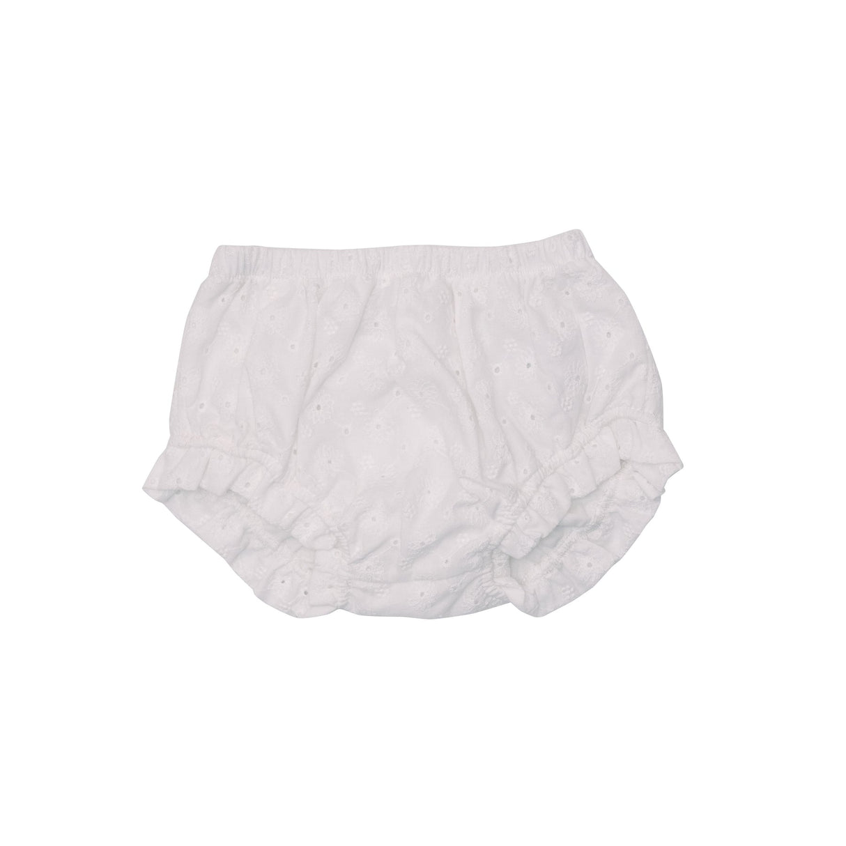 Wrap Ruffle Top & Ruffle Leg Diaper Cover in Eyelet White by Angel Dear