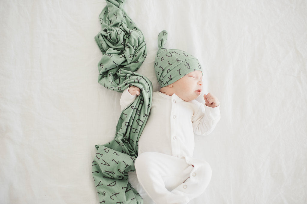 Knit Swaddle Blanket in Poe by Copper Pearl