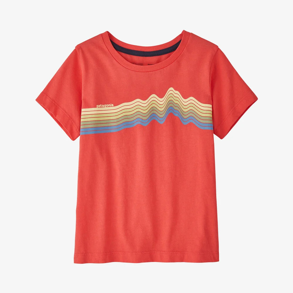 Baby Regenerative Organic Certified™ Cotton Graphic T-Shirt in Coral by Patagonia
