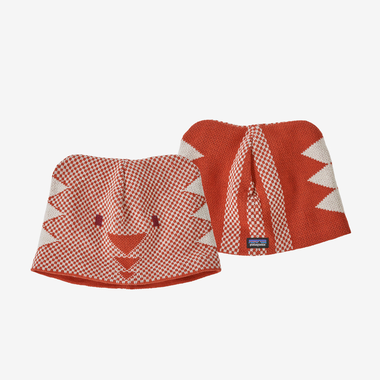 Baby Animal Friends Beanie in Beanie Bear Sandhill Rust by Patagonia