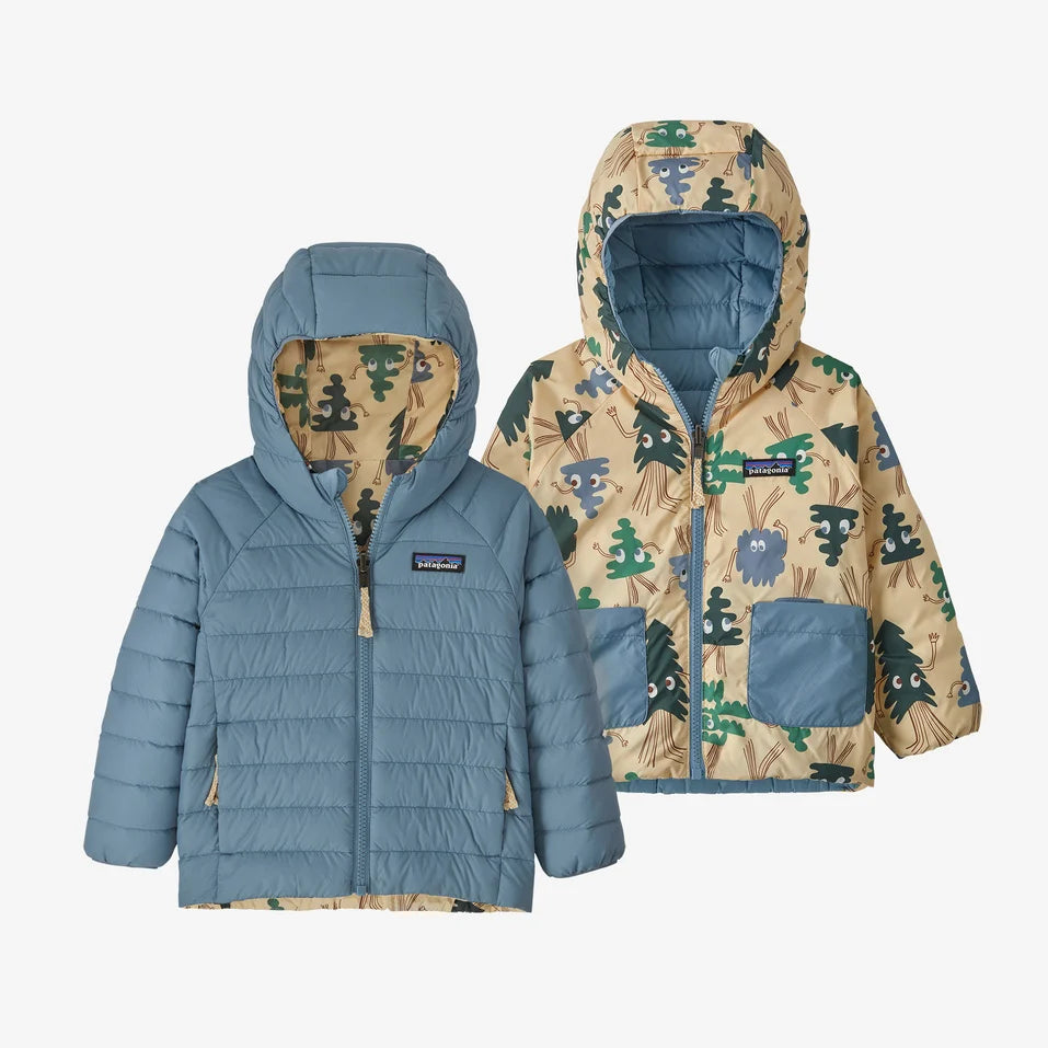 Baby Reversible Down Hoody in Oat White by Patagonia