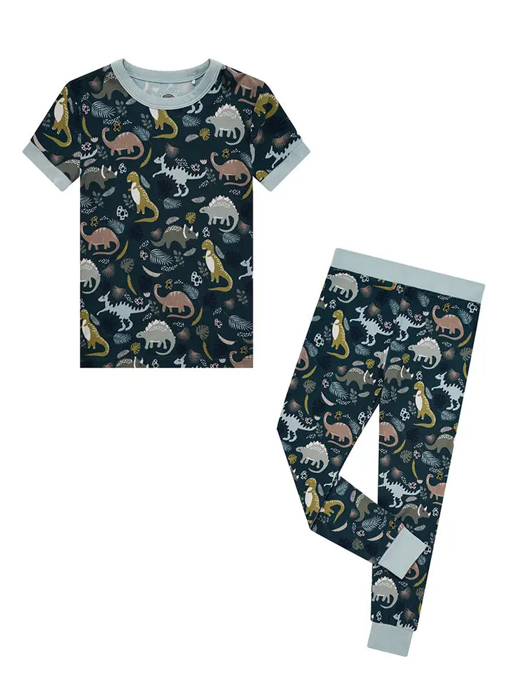 Prehistoric Friends Dinosaur 2 Piece Kids Bamboo Pajamas by Emerson & Friends
