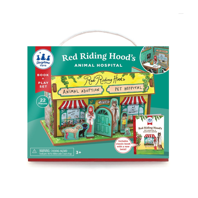Book and Play Set in Red Riding Hood's Animal Hospital & Shelter by Storytime Toys