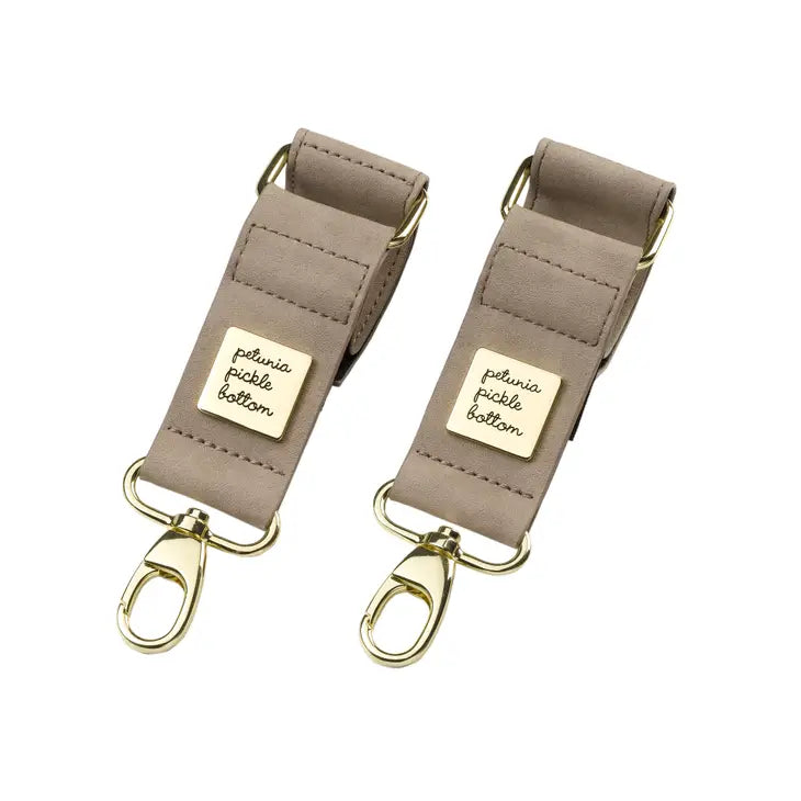 Valet Stroller Clip in Grey Matte Leatherette by Petunia Pickle Bottom