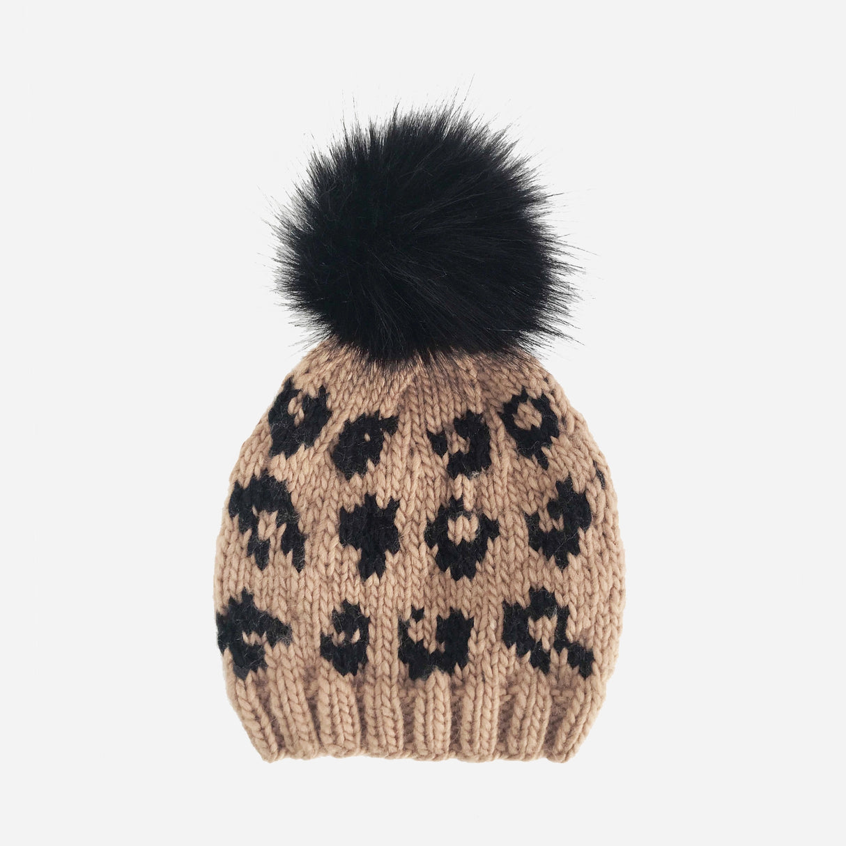 Cheetah Hat in Latte/Black by The Blueberry Hill