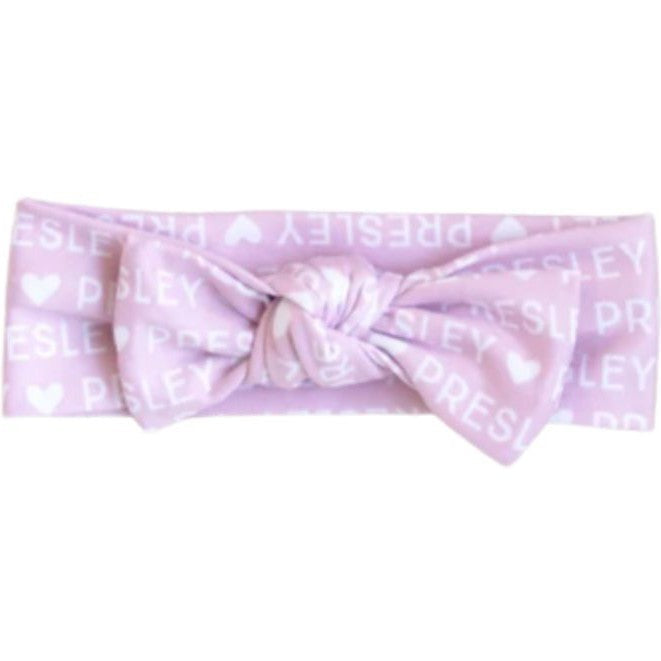 Sugar + Maple Personalized Bow | Heart Icon Repeating Name