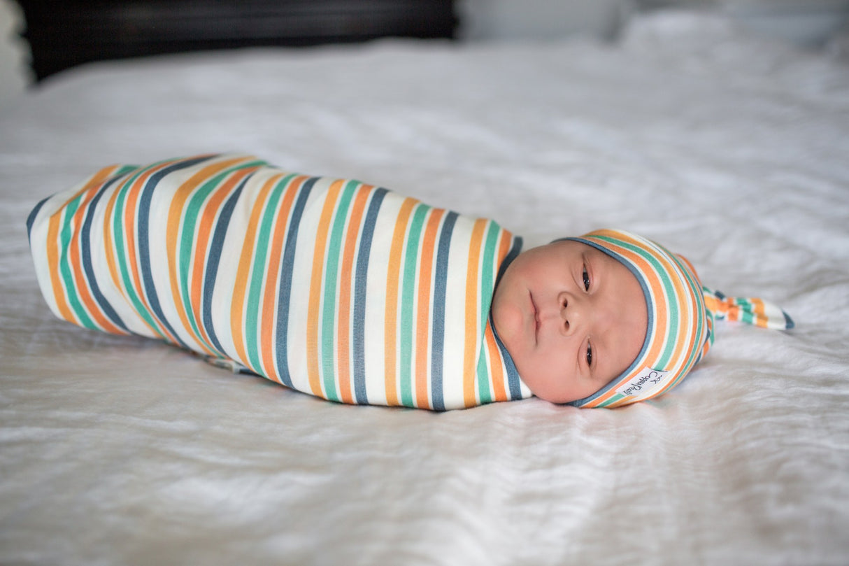 Top Knot Hat in Retro by Copper Pearl