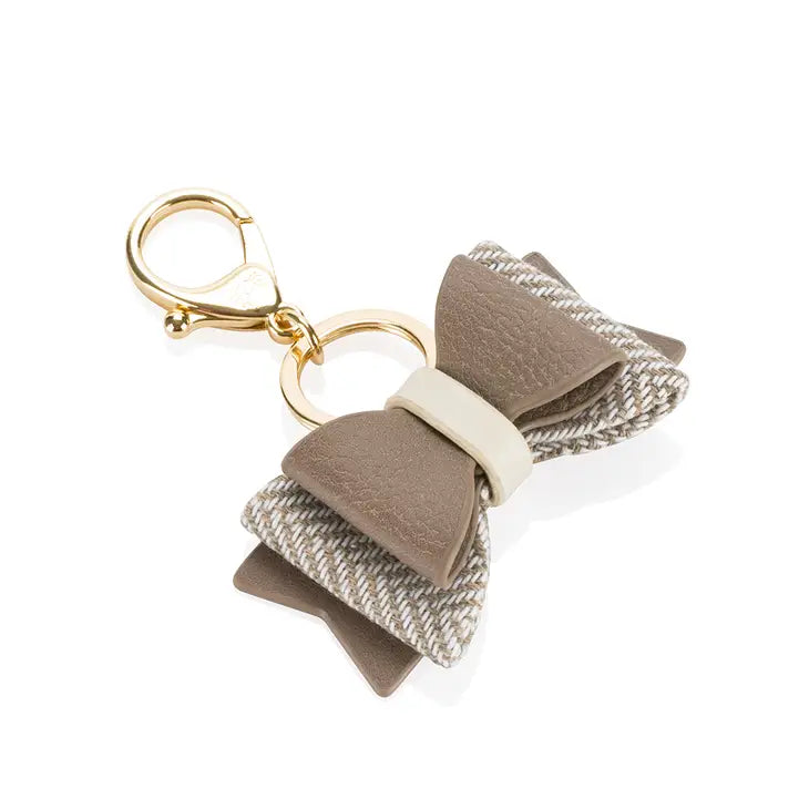 Vanilla Latte Boss Bow™ Keychain Charm by Itzy Ritzy