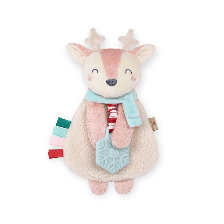 Holiday Pink Reindeer Itzy Lovey™ Plush + Teether Toy by Itzy Ritzy