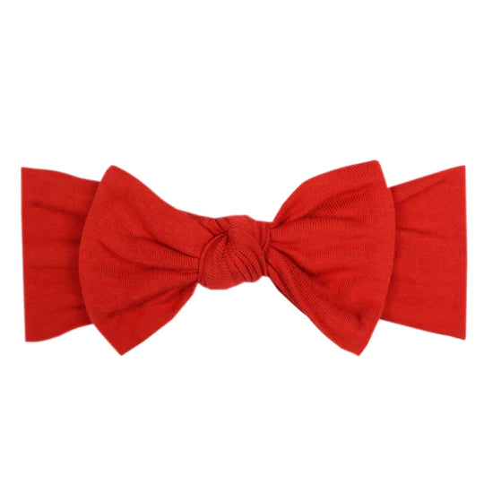 Knit Headband Bow in Apple by Copper Pearl