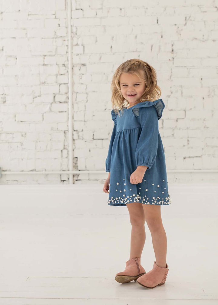 Navy Pearl Dress by Mabel + Honey