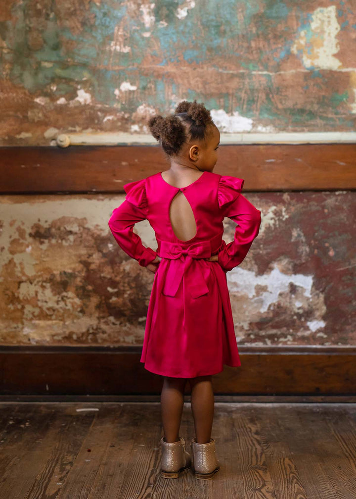 Sweet Scarlett Charmeuse Dress by Isobella & Chloe