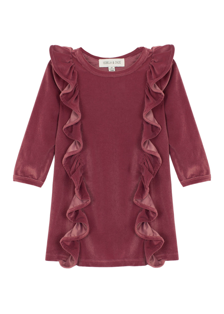 Sugar Plum Velvet Dress by Mabel + Honey
