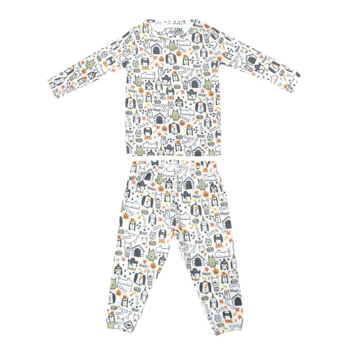 Long Sleeve Pajama 2pc Set in Bones by Copper Pearl