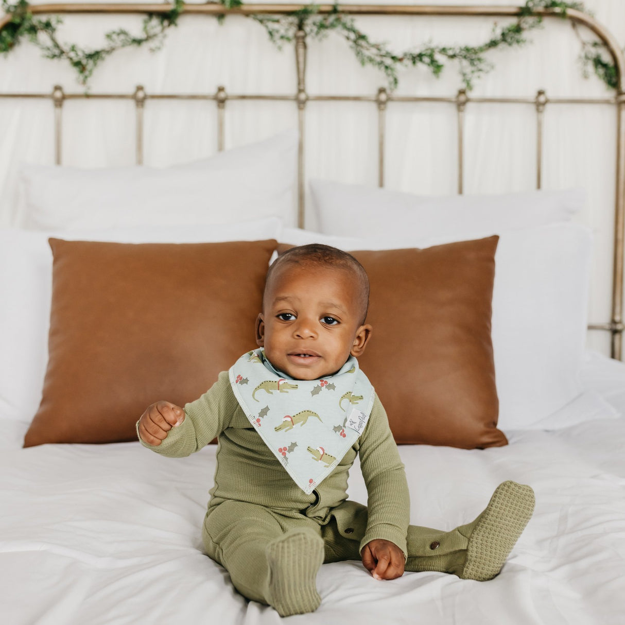 Baby Bandana Bibs in Polar by Copper Pearl