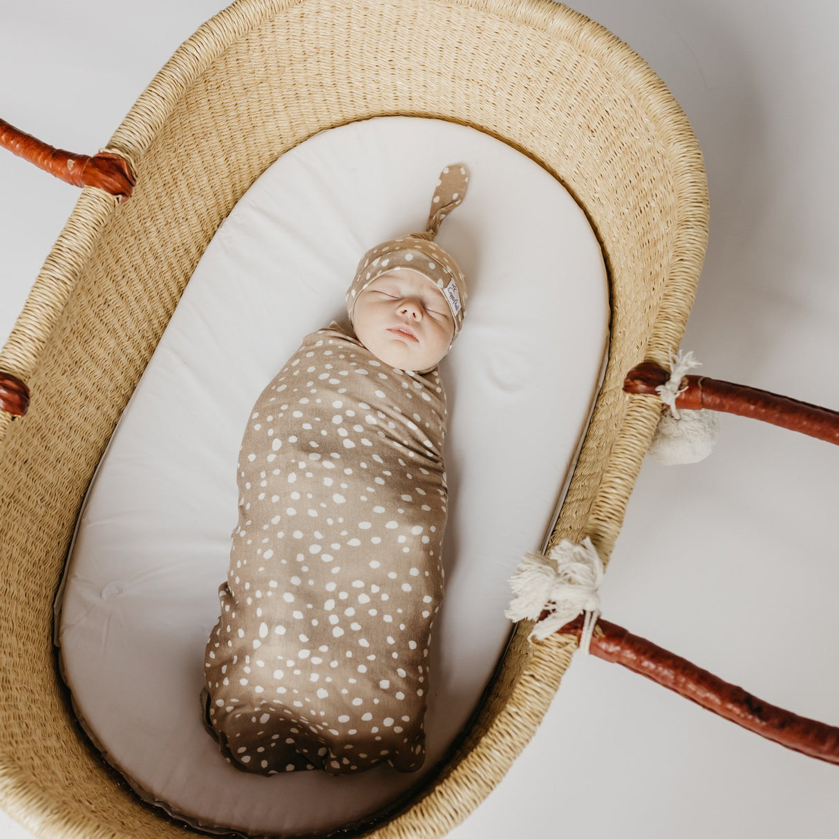 Knit Swaddle Blanket in Fawn by Copper Pearl