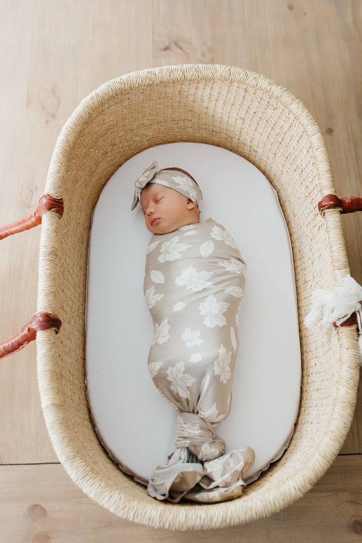 Knit Swaddle Blanket in Oak by Copper Pearl