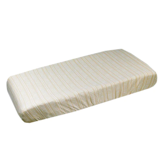 Knit Diaper Changing Pad Cover in Clay by Copper Pearl